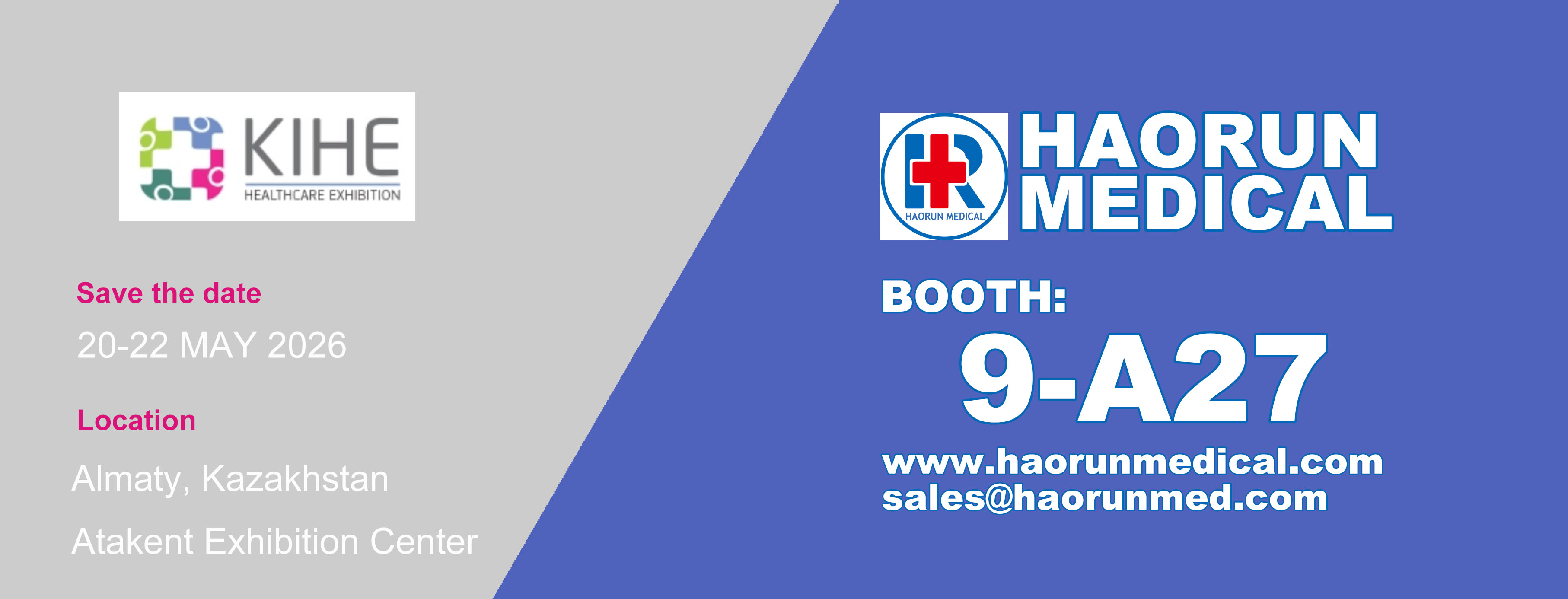 Haorun Medical приглашает Вас посетить нас в KIHE в Казахстане